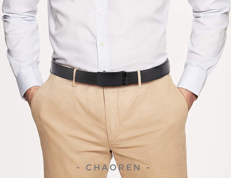 CHAOREN Mens Belt Leather Ratchet Belt - Customizable Fit, Effortless Style (35mm) - Image 2